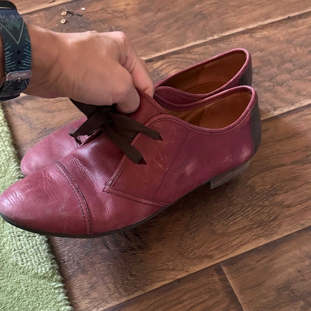 Naya Teak Oxfords Maroon Leather Brown Laces - Picture 5 of 5